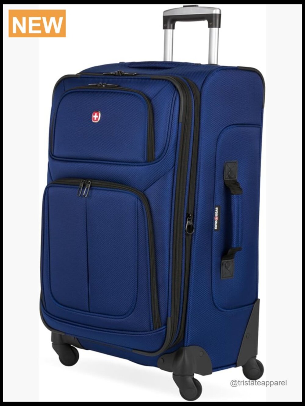 Softside Expandable Spinner Luggage Checked-Medium 25in 70L 4-Wheel Polyester